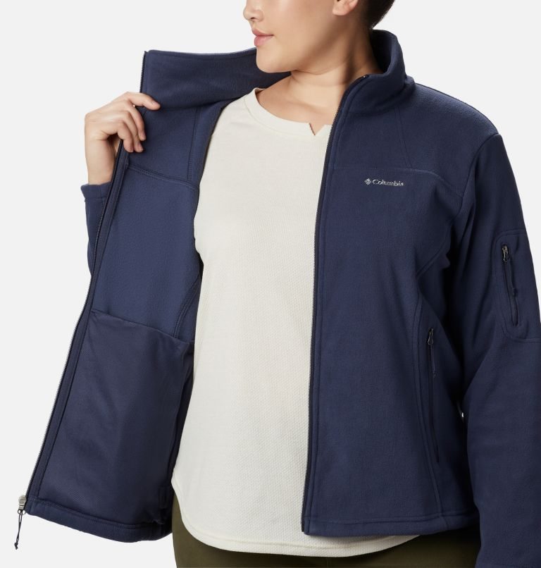 Women's Columbia Fast Trek II Jackets Navy | Plus Size CA-U68C4